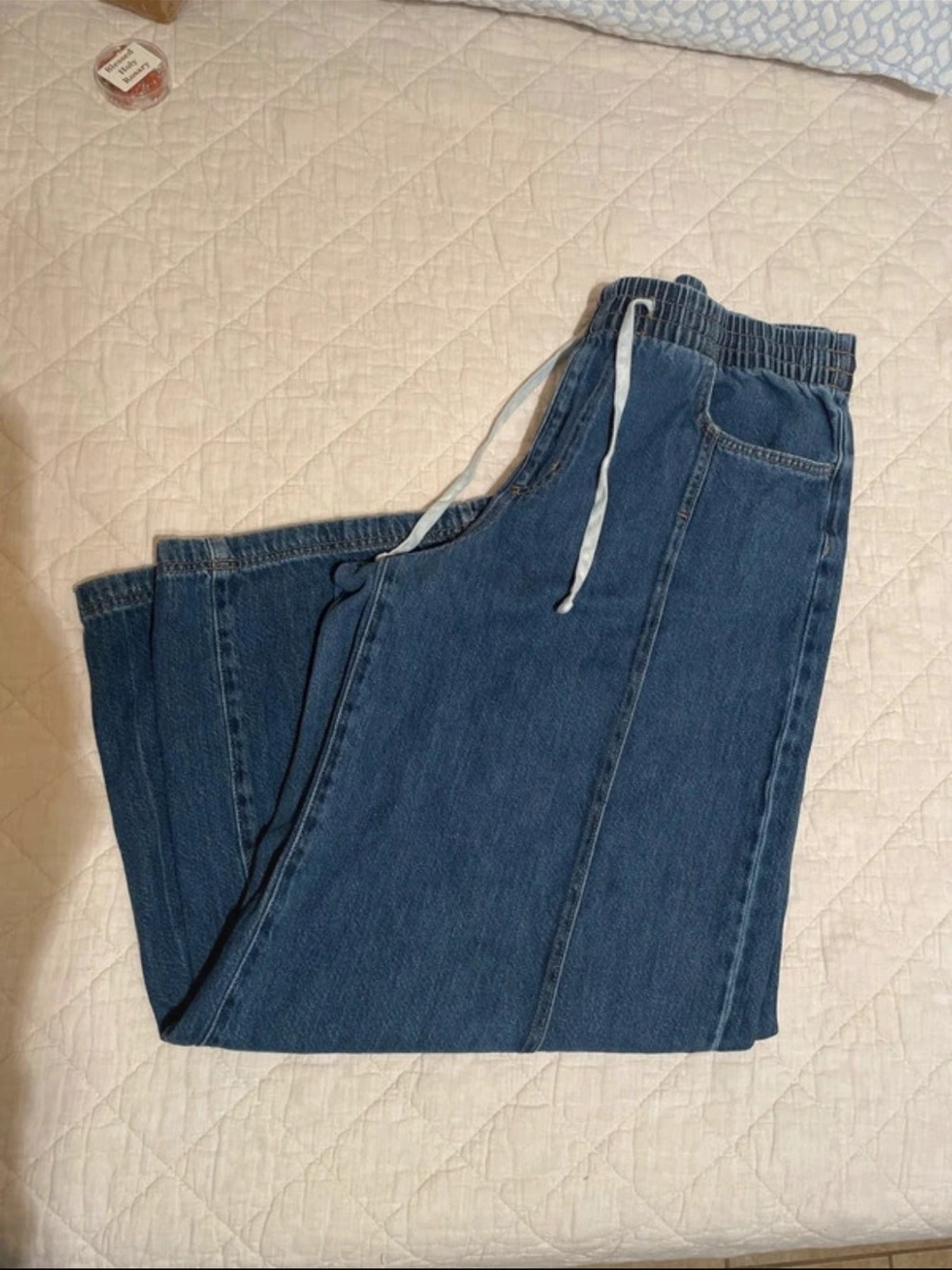Universal Thread Women's Relaxed Denim in Dark Blue